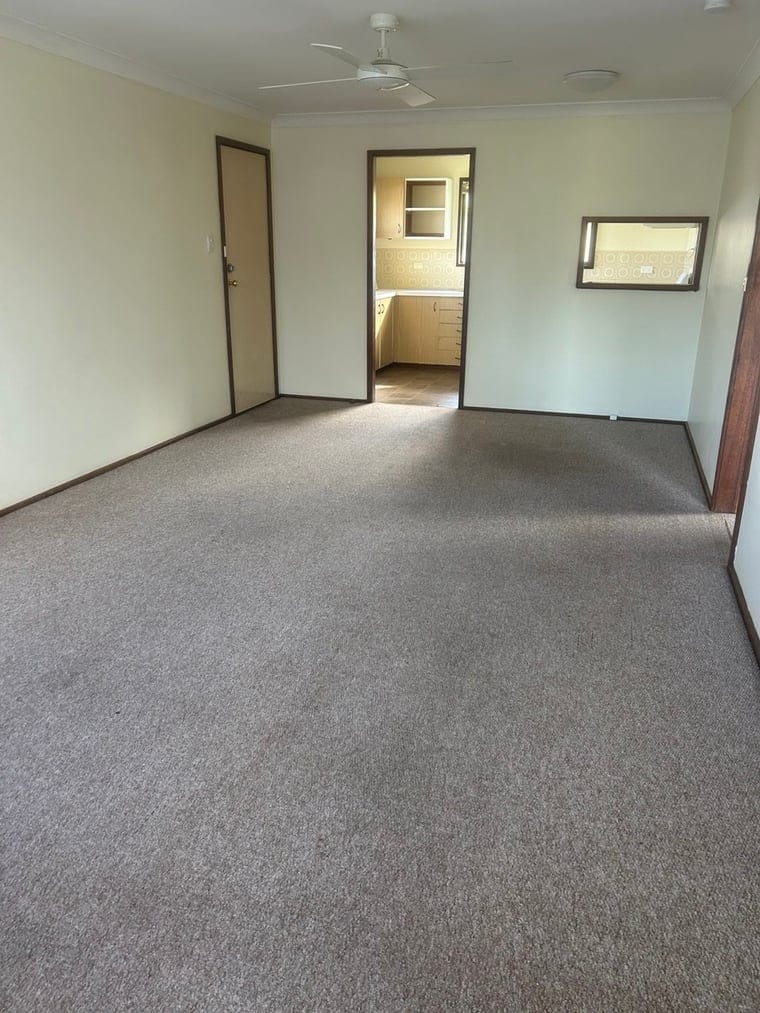 Same carpet after Capital Coastal Cleaning carpet cleaning, stain-free