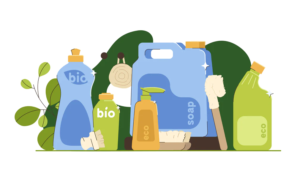 Assortment of Eco-Friendly Cleaning Products